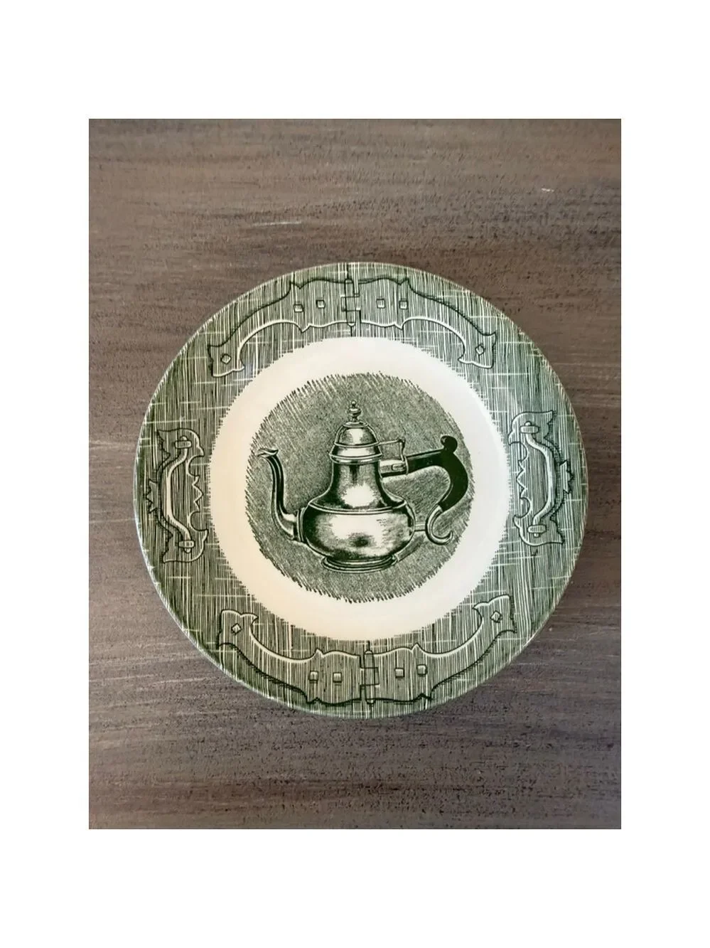 Set of 6 OLD CURIOSITY SHOP Royal Green Bowls/Saucers